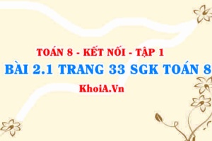 Bài 2.1 trang 33 SGK Toán 8 tập 1 Kết nối tri thức